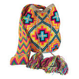 Bolso Mochila Wayuu Mujer Mediana Decoradas Original