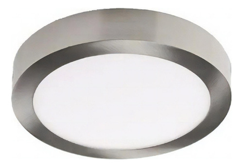 Plafon Led De Aplicar Acero Circular 18w Techo Frio 6500°k