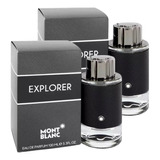 Paquete Montblanc Explorer 100ml Caballero Original 2 Pzas