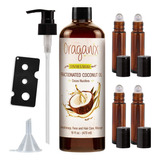 Oraganix Aceite De Coco Fraccionado Con Botellas De Rodillo,