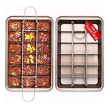 Molde Charola Para Pastel Brownie Pan Antiadherente Hornear