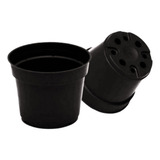 Kit 200 Vasos Pote Numero 6 De 80 Ml Preto Suculentas