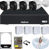 Kit Intelbras 4 Cameras  Full Color Colorido Noite Dvr 8 Ch