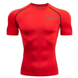 Playera De Compresion Hombre Playeras Correr Manga Corta Gym