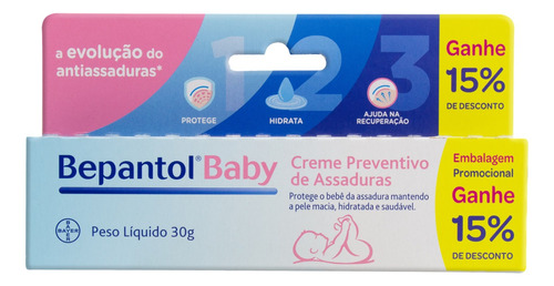 Bepantol Baby Creme Preventivo De Assaduras Sem Perfume Caixa 30g