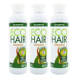 Eco Hair Anticaída Kit 3 Shampoo Fortalecedor X 200 Ml