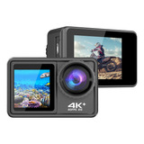 Cámara Deportiva Eis 4k Sport Dual De 24 Mp, Ángulo De 170°