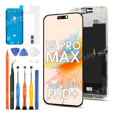 ARFEPA Pantalla Soft Oled Premium Para iPhone 15 Pro Max (120 Hz) Color Negro | Meses sin interés