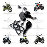 Soporte Celular + Cargador Usb Universal Para Moto Manubrio