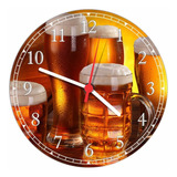 Relógio De Parede Cerveja Bar Churrasco Chop Quartz Q001