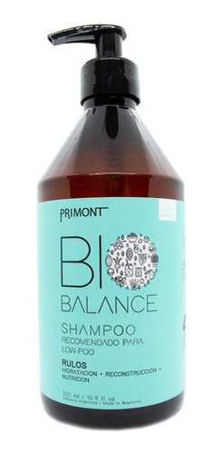 Primont Bio Balance Shampoo Vegano Low Poo Rulos 500ml Local