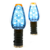 Direccionales Para Moto Rasen Led Negro Brillante Universal 