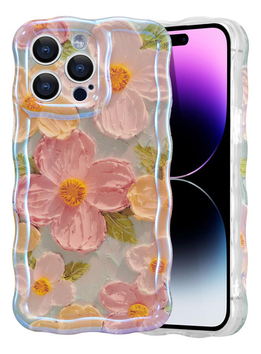 Funda Para iPhone 11--15 Oil Painting Flowers De Uso Rudo