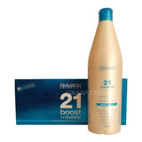 Kit Salerm 21 Boost 8 Ampolletas + Shampoo Silk Protein 1lt