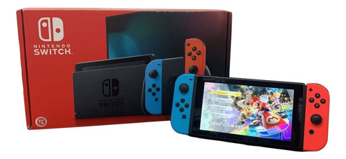 Nintendo Switch Neon Azul E Vermelho Seminovo V2 Completo Com Caixa