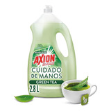 Lavatrastes Líquido Axion Green Tea Suave Con Las Manos 2.8l