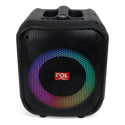 Bocina Portátil Fol Fs-L1206 Bluetooth Us Tws Luz Led Color Negro | Meses sin interés
