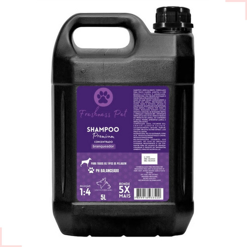 Shampoo Pet Cães E Gatos 5 Litros Concentrado Freshness Pet