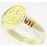 Anillo San Benito Plata 925 Oro 18 K. Mujer Estuche Garantia