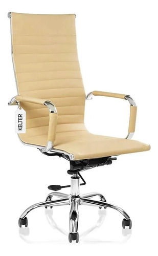 Cadeira De Escritório Presidente Eames Esteira V322 Bege