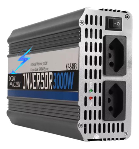 Inversor Veicular 24v Para 220v 3000w Conversor De Tensão