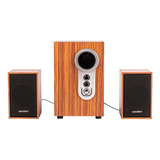 Minicomponente Minimalista Retro Wood Subwoofer Aux 3.5 Color Marrón Claro Potencia Rms 6 W