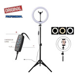 Ring Light Led Iluminador 30cm Completo 2,1m Tripé 210cm