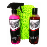 Kit De Lavado Auto Shampoo + Guante + Cera- Temperley Garage