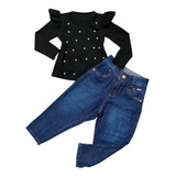 Roupa De Frio Menina Mini Diva Blusa E Calça Jeans Feminina