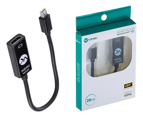 Adaptador Mini Displayport X Hdmi Imagem 4k Frequência 60hz