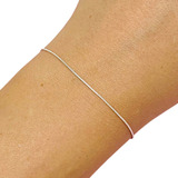 Pulsera Cola De Raton Plata Italiana Ideal Regalo Ps 156