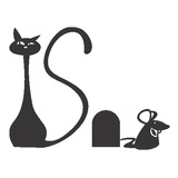 Adesivo Decorativo De Parede Cozinha Gato E Rato