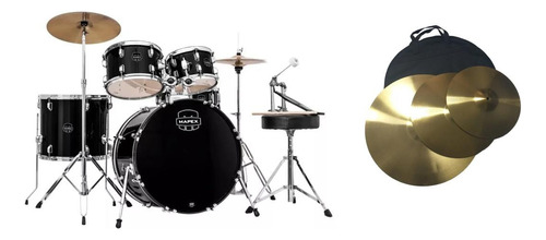 Bateria Mapex Prodigy Bumbo 22 Pdg-5245t Dk + Kit De Pratos