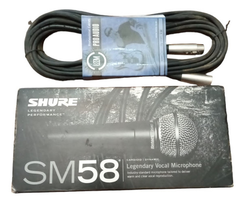 Combo Microfono Shure Sm 58s Original Nuevo Con Caja Y Cable