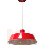 Lampara Campana Colgante Vintage Roja 40 Cm  Producto Nuevo 