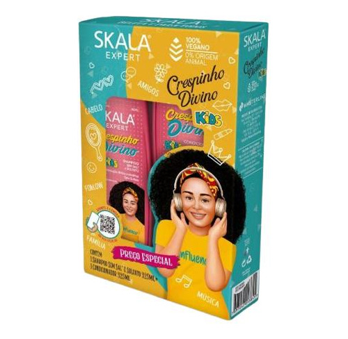 Kit Shampoo + Condi Infantil Skalinha Crespinho 200ml