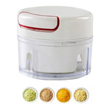 Kit 03 Mini Multiprocessador Manual 2 Lâminas Inox Alho