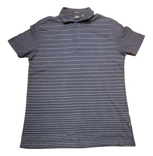 Playera Polo Marca Hugo Boss Color Negro A Rayas Talla G