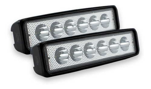 Par Faros 6 Hiper Led Auxiliar 18w Barra Luz Fija