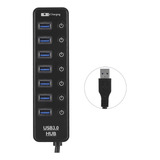 Divisor Usb De 7 Puertos 3.0 Hub Smart 2a Con Acoplamiento D