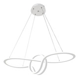 Lustre Pendente Infinit Led 40w Branco Dimerizavel Bivolt