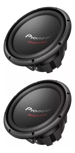 Par De Subwoofer Pioneer 12p Cara Preta 500w 1600w B. Dupla