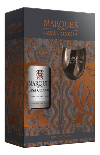 Pack Regalo Vino Marqués De Casa Concha 750ml + Copa Oficial