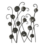 Aplique De Pared Cuadro  Decorativo Metal Hojas