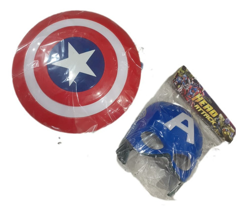 Escudo + Mascara Capitán América Con Luz 
