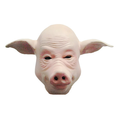 Disfraz De Goma Con Máscara De Cerdo En Forma De D, Disfraz
