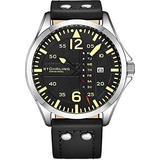 Reloj De Cuero Para Hombre Stuhrling - Reloj De Aviación, Fe