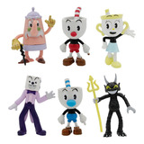 6pcs Cuphead Mugman Acción Figura Modelo Juguete Regalo 