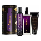 Kit Absinto Feminino Deo Colônia+ Body Splash+ Body Lotion E Embalagem Especial 