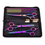 Tijeras Grooming Shop Pet Shop - Kit Profesional De 7 Pulgad